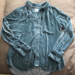 Crushed velvet blouse